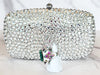 Silver Crystal Clutch Purse and Pairaba Ring