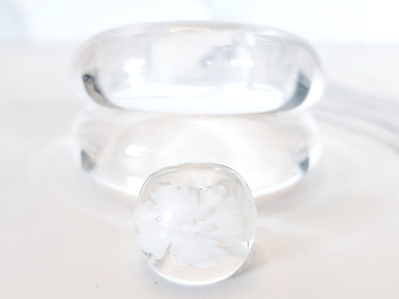 Double Translucent Resin Cuff and Ring