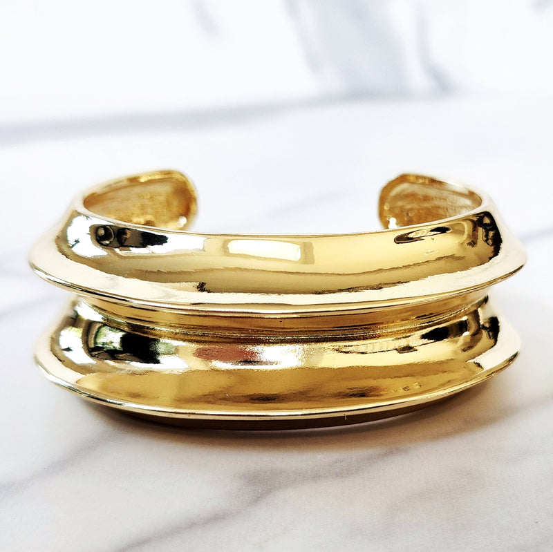 Shiny Gold Cuff Bracelet