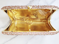 Champagne Gold Crystal Clutch