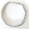 Sterling Silver Art Deco Geometric Diamond Bracelet