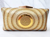 Gold Crystal Embellished Clutch