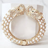 White Double Head Elephant Cuff Bracelet