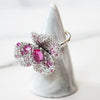 Sterling Silver Pink Flower Ring