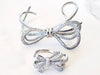 Silvertone Bow Cuff and Sterling Silver Bow Ring