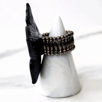 Black Flower Ring