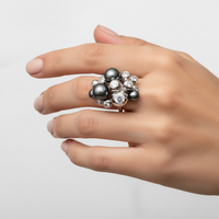 Sterling Silver Cluster Ring