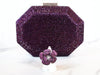 Purple Clutch and Flower Ring