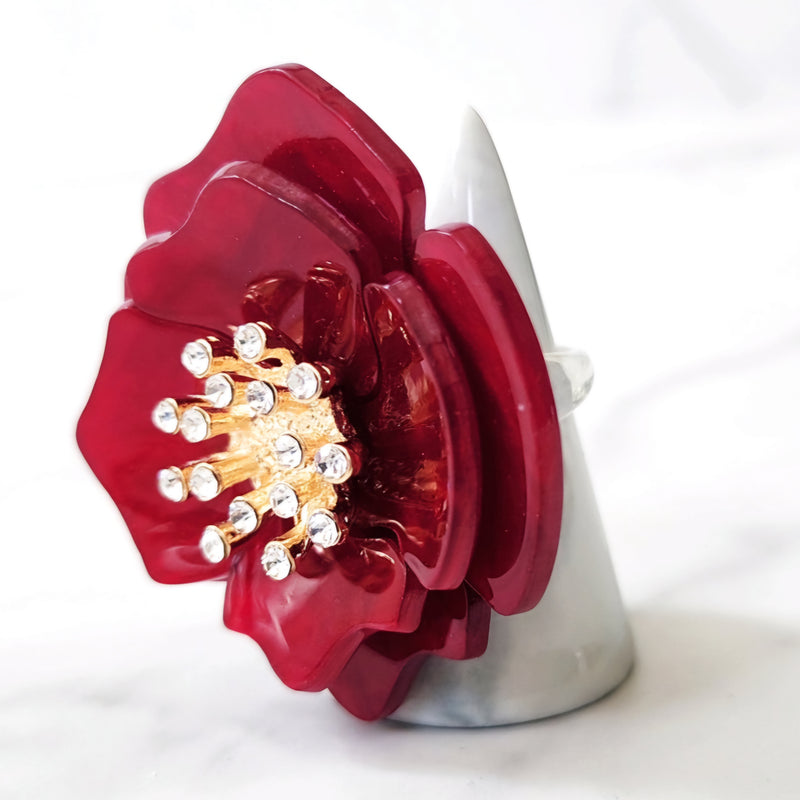 Red Flower Ring