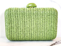 Green Ratan Clutch Purse