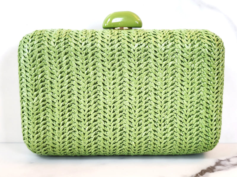 Green Ratan Clutch Purse