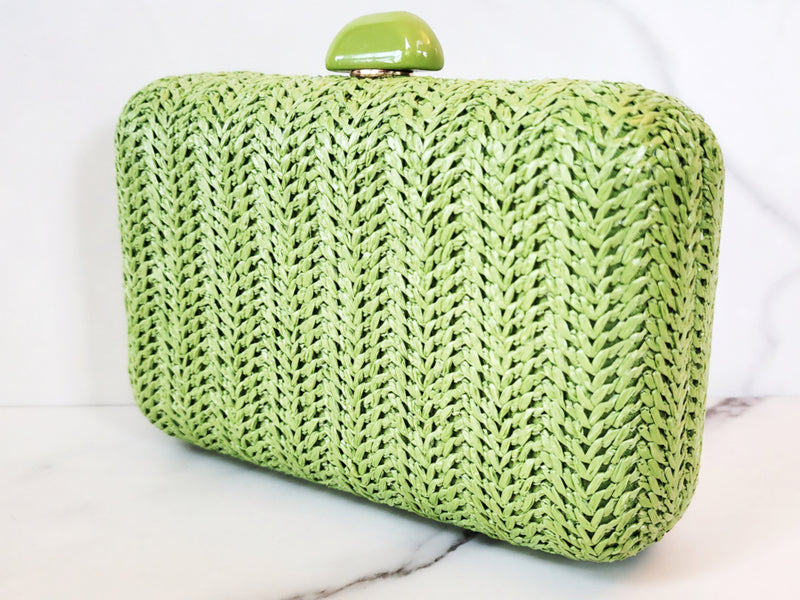 Green Ratan Clutch Purse