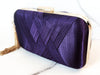 Purple Clutch Purse and Silvertone Purple Ring