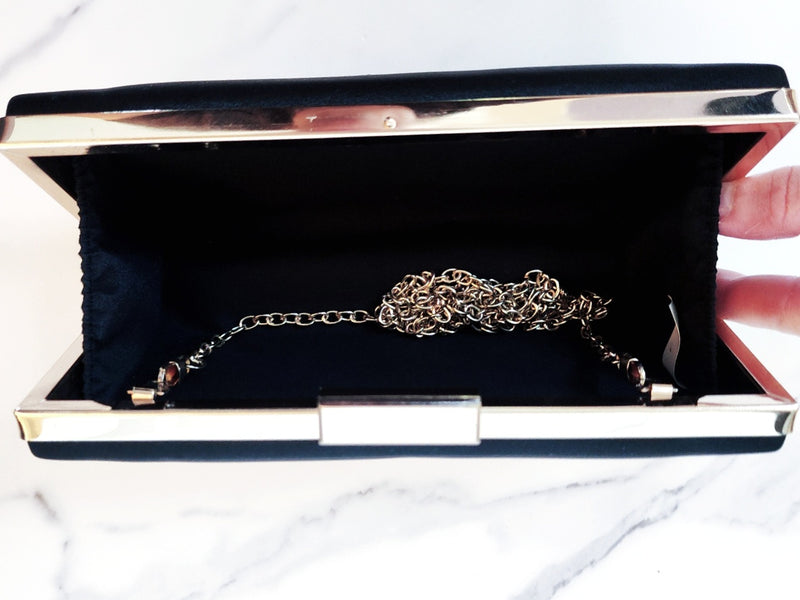 Black Jeweled Clutch Purse