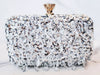 Silver Sequin Clutch Purse