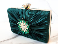 Green Jeweled Clutch Purse