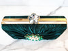 Green Jeweled Clutch Purse