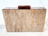 Brown Resin Clutch Purse