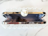 White Pearl Clutch Purse