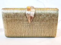 Gold Leaf Clutch Purse