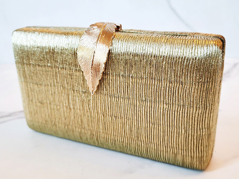 Gold Leaf Clutch Purse