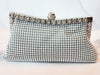 Silver Beaded Clutch Purse