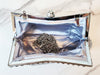 Silver Beaded Clutch Purse