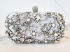 Silver Beaded Clutch Purse