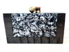 Black and Gray Resin Clutch Purse