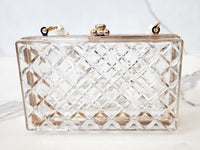 Transparent Argyle Clutch Purse