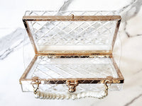 Transparent Argyle Clutch Purse