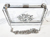 Transparent Jeweled Clutch Purse