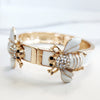 Gold and White Bumble Bee Bangle