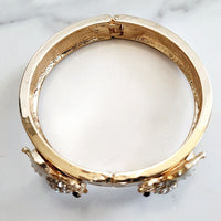 Gold and White Bumble Bee Bangle