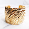 Gold Woven Cuff Bracelet