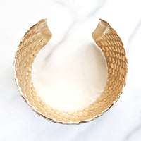 Gold Woven Cuff Bracelet