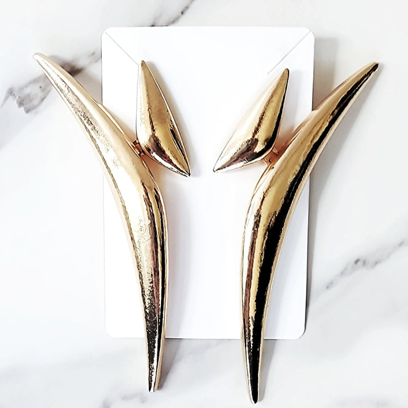 Modern Gold Earrings