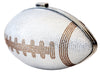 Silver Crystal Football Clutch Purse, Stud Earrings