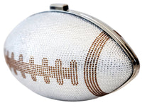 Sterling Silver Football Clutch Purse, Dangle Earrings