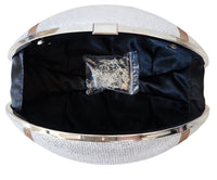 Sterling Silver Football Clutch Purse, Dangle Earrings