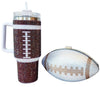 Silver Crystal Football Clutch Purse, Brown 40 oz Football Tumbler