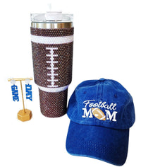 Blue Football Mom Set