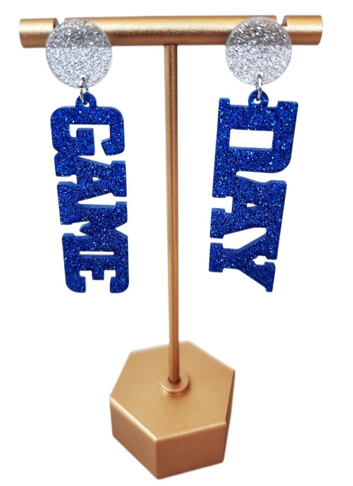 Blue Game Day Earrings