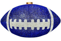 Dallas Cowboys Blue Crystal Football Clutch Purse