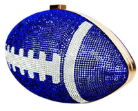 Dallas Cowboys Blue Crystal Football Clutch, Sterling Silver Blue Sapphire Ring and Star Cuff Bracelet