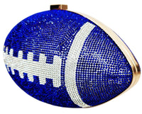 Dallas Cowboys Blue Crystal Football Clutch Purse