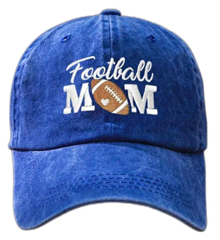 Blue Football Mom Hat