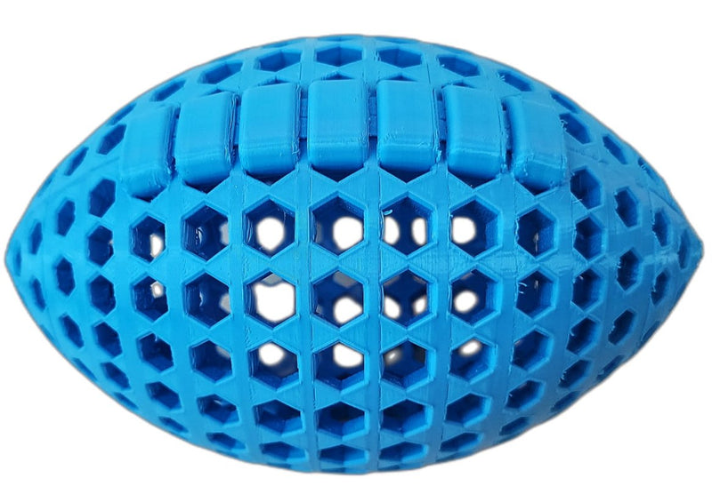 Blue Airless 3D Printed Life Size Football