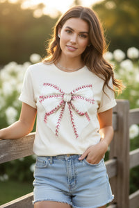 Baseball Bow Tshirt
