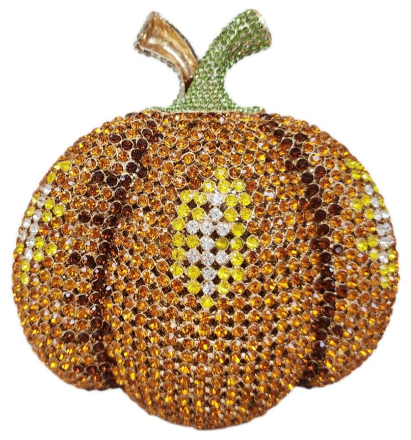 Crystal Pumpkin Clutch Purse